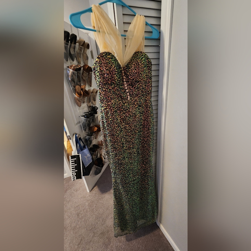 Multicolor Sequin Gown